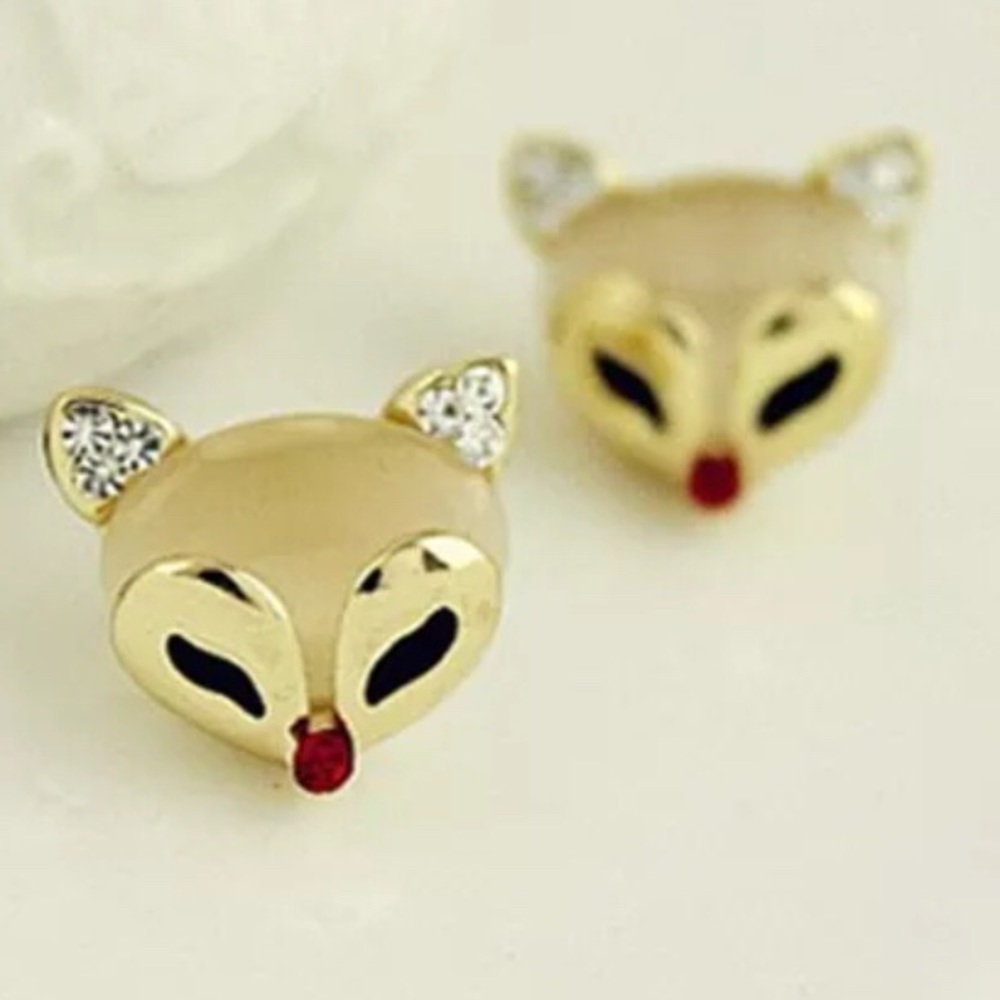 Korean Fox Stud Earrings